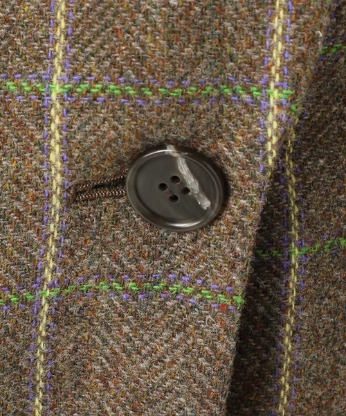 journal standard L'essage（ジャーナルスタンダードレサージュ）の「【金子綾さん着用】BRITISH WOOLチェックジャケット（テーラードジャケット・レディース・カーキ・FREE）」の6枚目の写真