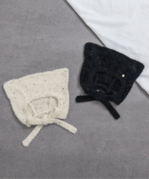 ねこ耳ニットボンネット_ベビー（ニットキャップ/ビーニー