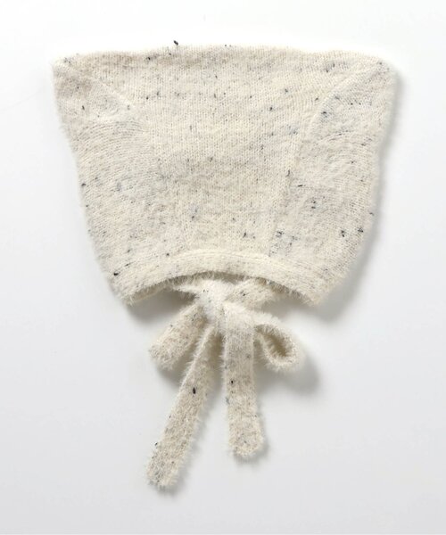 apres les cours（アプレレクール）の「【洗える】ねこ耳ニットボンネット_ベビー（ニットキャップ/ビーニー・キッズ・アイボリー/ブラック・48/46）」の10枚目の写真
