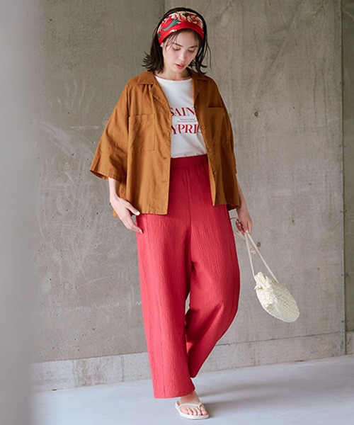 studio CLIP（スタディオクリップ）の「【ミカタプロジェクト】お悩み解決！スッキリストレートパンツ（その他パンツ・レディース・ブラック/ブラウン/その他1/その他7・LARGE/ﾌﾘｰ(L)/PF/MEDIUM）」の14枚目の写真