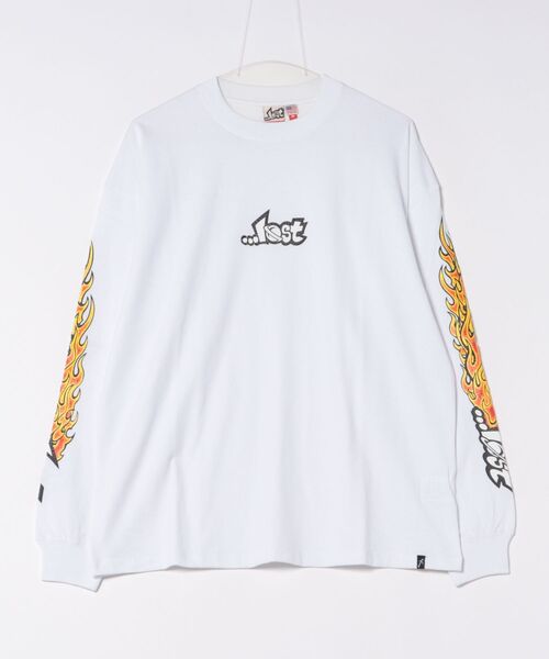 lost(ロスト)の「【ムラサキスポーツ限定】LOST/ロスト 長袖 Tシャツ ロンT 袖プリント L25F-2204(Tシャツ/カットソー・メンズ・ブラック/ホワイト・M/L/XL)」の6枚目の写真