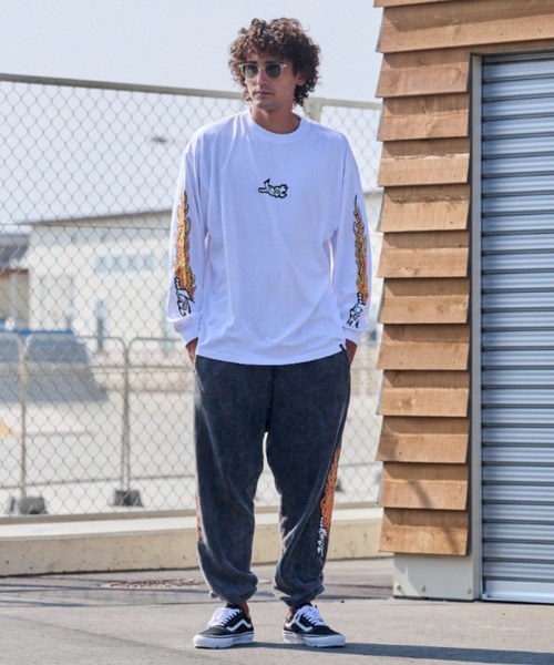 lost(ロスト)の「【ムラサキスポーツ限定】LOST/ロスト 長袖 Tシャツ ロンT 袖プリント L25F-2204(Tシャツ/カットソー・メンズ・ブラック/ホワイト・M/L/XL)」の8枚目の写真