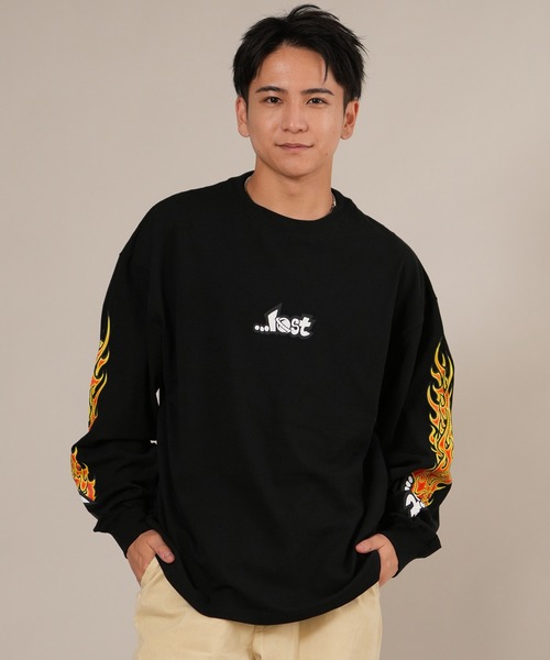 lost(ロスト)の「【ムラサキスポーツ限定】LOST/ロスト 長袖 Tシャツ ロンT 袖プリント L25F-2204(Tシャツ/カットソー・メンズ・ブラック/ホワイト・M/L/XL)」の16枚目の写真