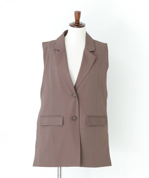 n'OrLABEL(ノアールレーベル)の「【機能素材】『サイドオープンジレ』(ベスト・レディース・モカ/ブラック・2/1)」の12枚目の写真