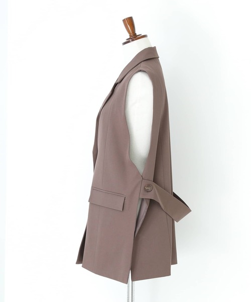 n'OrLABEL(ノアールレーベル)の「【機能素材】『サイドオープンジレ』(ベスト・レディース・モカ/ブラック・2/1)」の13枚目の写真