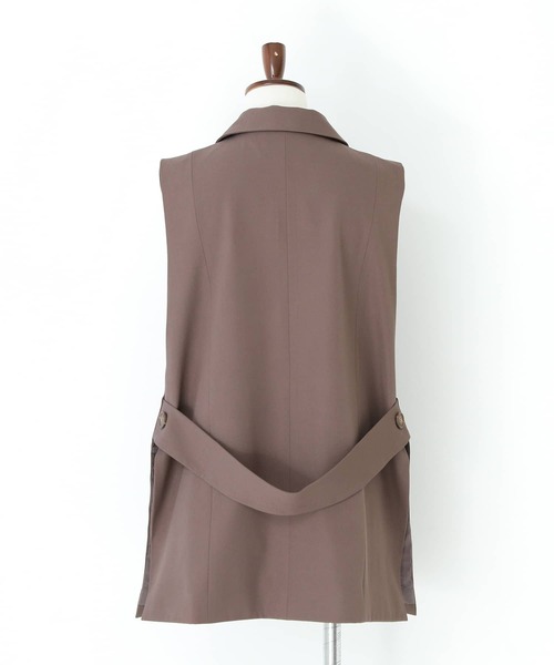 n'OrLABEL(ノアールレーベル)の「【機能素材】『サイドオープンジレ』(ベスト・レディース・モカ/ブラック・2/1)」の14枚目の写真