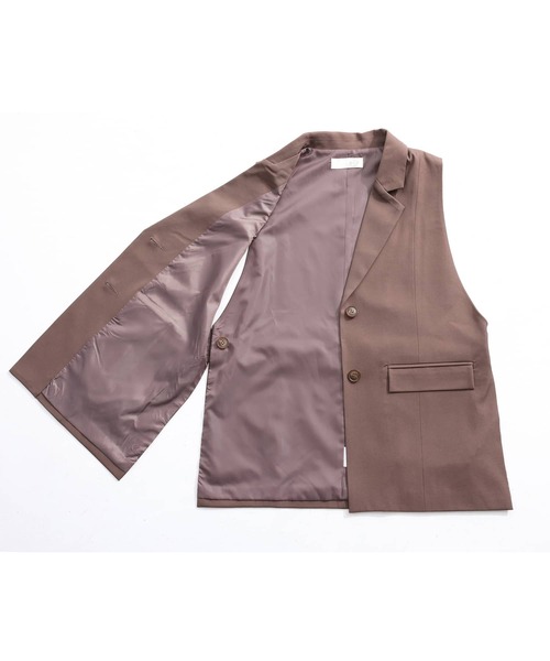 n'OrLABEL(ノアールレーベル)の「【機能素材】『サイドオープンジレ』(ベスト・レディース・モカ/ブラック・2/1)」の15枚目の写真