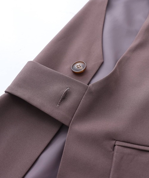 n'OrLABEL(ノアールレーベル)の「【機能素材】『サイドオープンジレ』(ベスト・レディース・モカ/ブラック・2/1)」の5枚目の写真