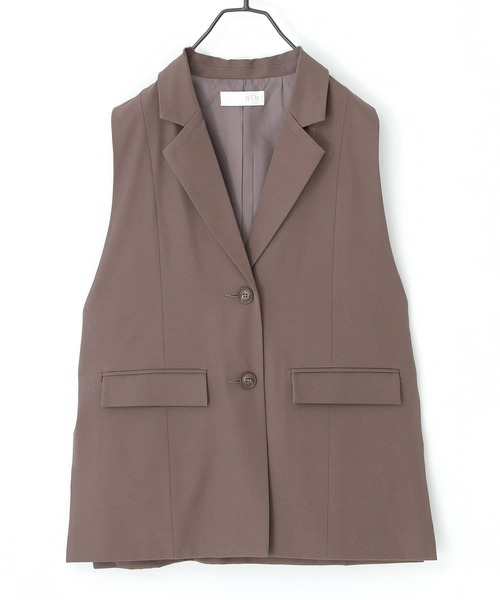n'OrLABEL(ノアールレーベル)の「【機能素材】『サイドオープンジレ』(ベスト・レディース・モカ/ブラック・2/1)」の10枚目の写真