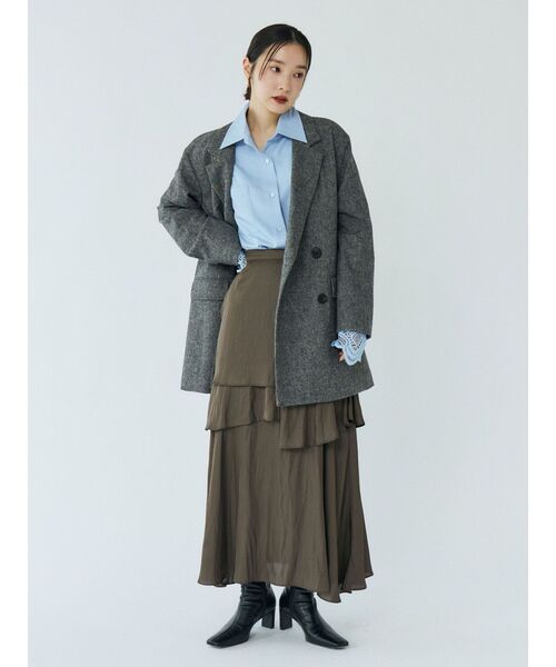 LAGUNAMOON（ラグナムーン）の「ウールロングテーラードジャケット（テーラードジャケット・レディース・ブラウン/グレー・FREE）」の18枚目の写真