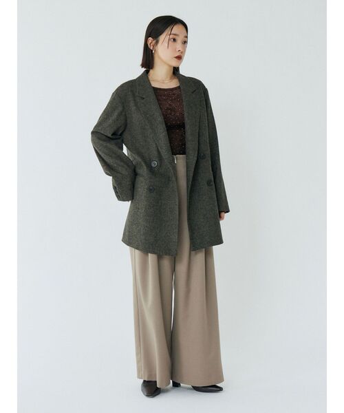 LAGUNAMOON（ラグナムーン）の「ウールロングテーラードジャケット（テーラードジャケット・レディース・ブラウン/グレー・FREE）」の10枚目の写真