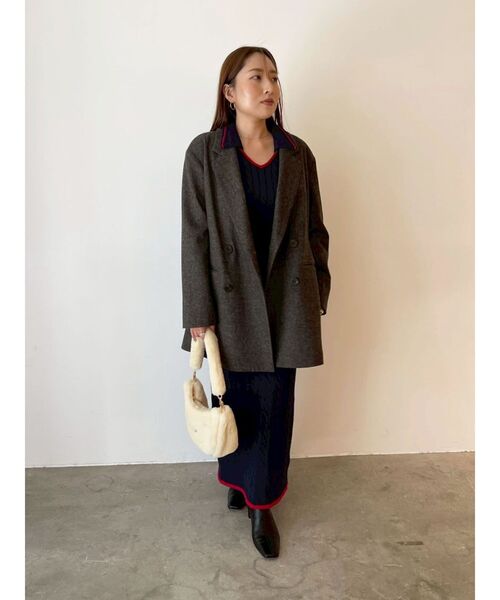 LAGUNAMOON（ラグナムーン）の「ウールロングテーラードジャケット（テーラードジャケット・レディース・ブラウン/グレー・FREE）」の20枚目の写真