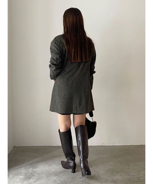 LAGUNAMOON(ラグナムーン)の「ウールロングテーラードジャケット(テーラードジャケット・レディース・ブラウン/グレー・FREE)」の11枚目の写真