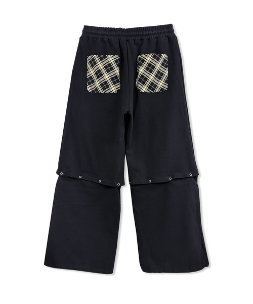 ANDGEEBEE（アンジービー）の「UNISEX 2WAYチェックロゴスウェットパンツ（スウェットパンツ・レディース・ブラック/ネイビー・FREE）」の19枚目の写真