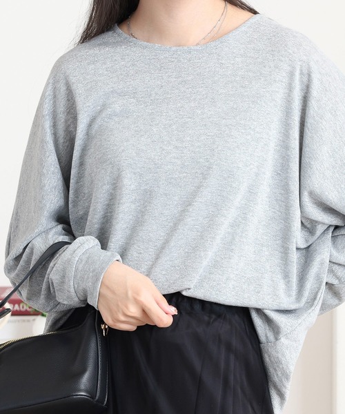 BRODIAEA（ブローディア）の「BRODIAEA ラメ調無地ドルマンカットソー（Tシャツ/カットソー・レディース・ブラック/グレー/カーキ/ベージュ・40）」の10枚目の写真