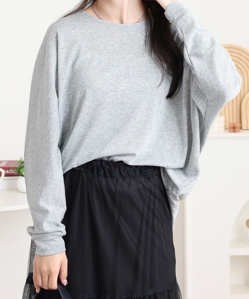 BRODIAEA（ブローディア）の「BRODIAEA ラメ調無地ドルマンカットソー（Tシャツ/カットソー・レディース・ブラック/グレー/カーキ/ベージュ・40）」の11枚目の写真