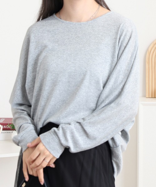 BRODIAEA（ブローディア）の「BRODIAEA ラメ調無地ドルマンカットソー（Tシャツ/カットソー・レディース・ブラック/グレー/カーキ/ベージュ・40）」の9枚目の写真
