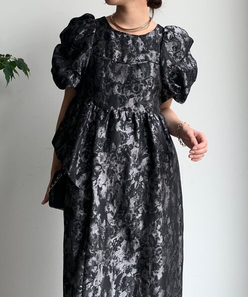 セール】【オケージョン対応】【WEB限定】ジャガードドレス