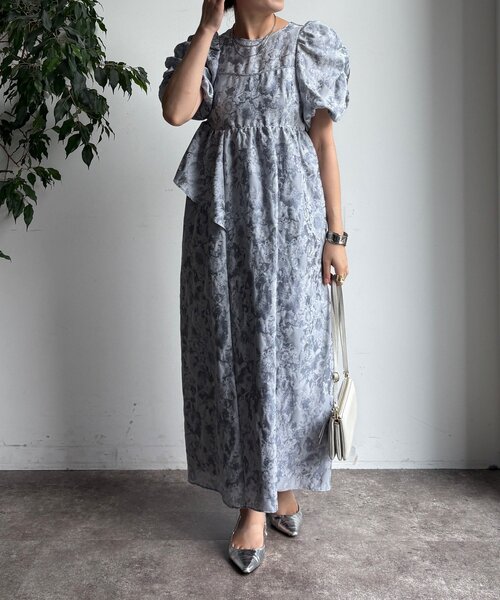 セール】【オケージョン対応】【WEB限定】ジャガードドレス