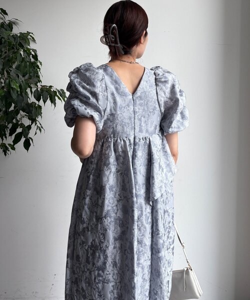 セール】【オケージョン対応】【WEB限定】ジャガードドレス