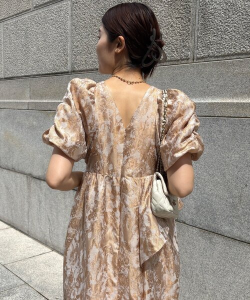 セール】【オケージョン対応】【WEB限定】ジャガードドレス