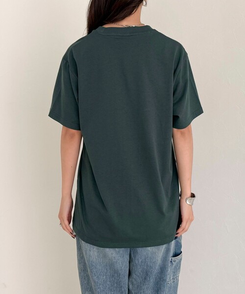 fredy emue(フレディエミュ)の「【GEVACO/ゲバコ】ワンポイントロゴチェーン刺繍半袖Tシャツ(Tシャツ/カットソー・レディース・カーキ/ブラック/オフホワイト/レッド・38)」の13枚目の写真