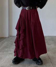 PAGEBOY | ラインフリンジティアードスカート/フリルスカート【ウエストゴム・ストレスフリー】(スカート)