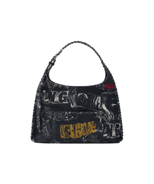 Desigual(デシグアル)の「Graffiti Logo Shoulder Bag/グラフィティロゴショルダーバッグ(ハンドバッグ・レディース・ブラック・FREE)」の8枚目の写真