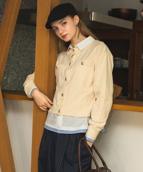 RETRO GIRL(レトロガール)の「モール金釦カーデ(カーディガン/ボレロ・レディース・ナチュラル/レッド/ブルー・FREE)」の17枚目の写真