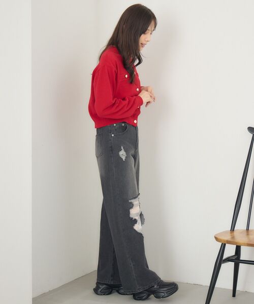 RETRO GIRL(レトロガール)の「モール金釦カーデ(カーディガン/ボレロ・レディース・ナチュラル/レッド/ブルー・FREE)」の15枚目の写真