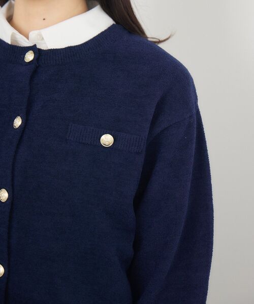 RETRO GIRL(レトロガール)の「モール金釦カーデ(カーディガン/ボレロ・レディース・ナチュラル/レッド/ブルー・FREE)」の6枚目の写真