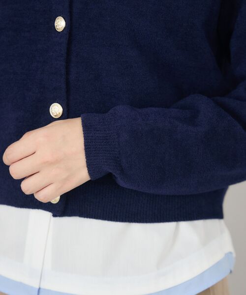 RETRO GIRL(レトロガール)の「モール金釦カーデ(カーディガン/ボレロ・レディース・ナチュラル/レッド/ブルー・FREE)」の7枚目の写真