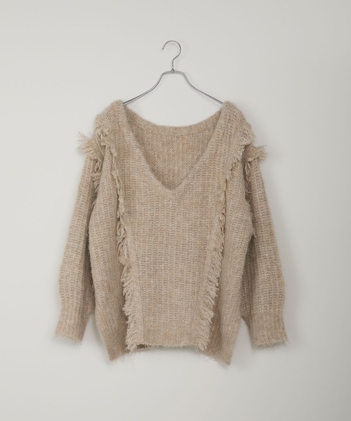 MONO-MART(モノマート)の「2WAY ミスティック ムード ニット(ニット/セーター・レディース・ブルー/ダークグリーン/グレー/アイボリー/ピンク/ブラウン/スミクロ・L/M)」の8枚目の写真