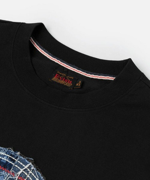 EVISU（エヴィス）の「【EVISU】HT SASHIKO DARUMA APPLIQUE S/S TEE / ブラック [2EAHTM5TS1171RXCT]（Tシャツ/カットソー・メンズ・ブラック・M/L）」の5枚目の写真
