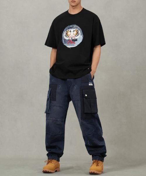 EVISU（エヴィス）の「【EVISU】HT SASHIKO DARUMA APPLIQUE S/S TEE / ブラック [2EAHTM5TS1171RXCT]（Tシャツ/カットソー・メンズ・ブラック・M/L）」の8枚目の写真