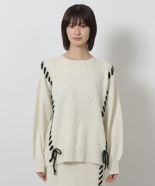 LAKOLE（ラコレ）の「ハンドステッチニットプルオーバー / 587460（ニット/セーター・レディース・アイボリー/グレー/ブルー/モカ・FREE）」の16枚目の写真