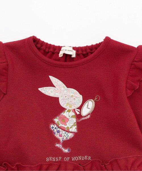 sense of wonder(センスオブワンダー)の「リバティウサギ時計ワンピース(ワンピース・キッズ・ネイビー/レッド/ピンク・90cm/110cm/120cm/80cm/100cm)」の5枚目の写真
