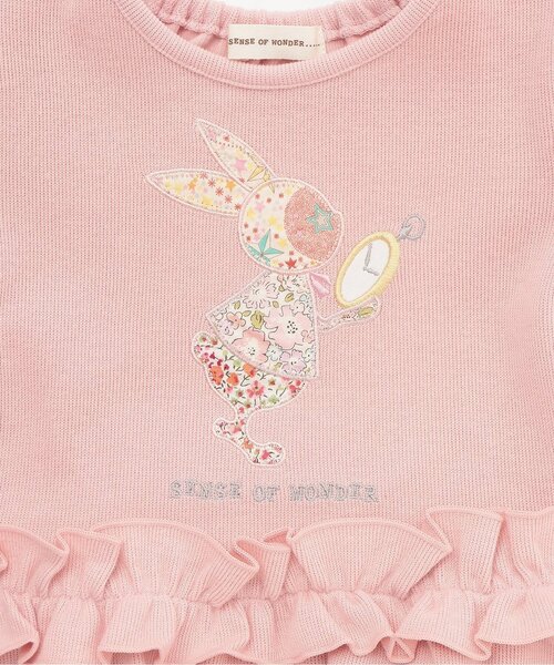 sense of wonder(センスオブワンダー)の「リバティウサギ時計ワンピース(ワンピース・キッズ・ネイビー/レッド/ピンク・90cm/110cm/120cm/80cm/100cm)」の6枚目の写真