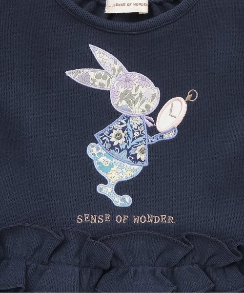 sense of wonder(センスオブワンダー)の「リバティウサギ時計ワンピース(ワンピース・キッズ・ネイビー/レッド/ピンク・90cm/110cm/120cm/80cm/100cm)」の7枚目の写真
