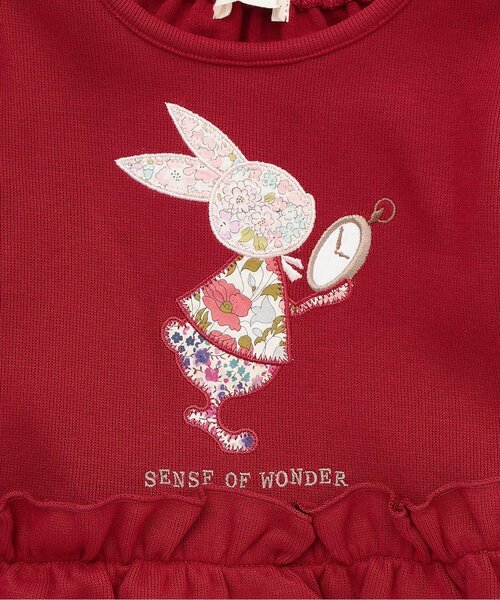 sense of wonder(センスオブワンダー)の「リバティウサギ時計ワンピース(ワンピース・キッズ・ネイビー/レッド/ピンク・90cm/110cm/120cm/80cm/100cm)」の8枚目の写真