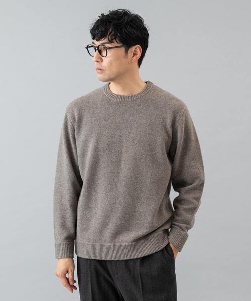 セール】『XLサイズあり』ハミルトンラムズウールエルボーパッチニット