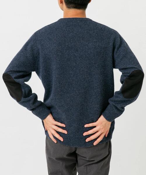 XLサイズあり』ハミルトンラムズウールエルボーパッチニット（ニット