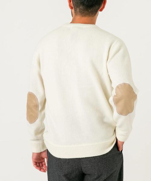 URBAN RESEARCH ROSSO MEN(アーバンリサーチロッソメン)の「『XLサイズあり』ハミルトンラムズウールエルボーパッチニット(ニット/セーター・メンズ・ネイビー/ブルー/ベージュ系その他/ベージュ/ブラック/チャコールグレー/ホワイト・X-LARGE/LARGE/MEDIUM/SMALL)」の22枚目の写真