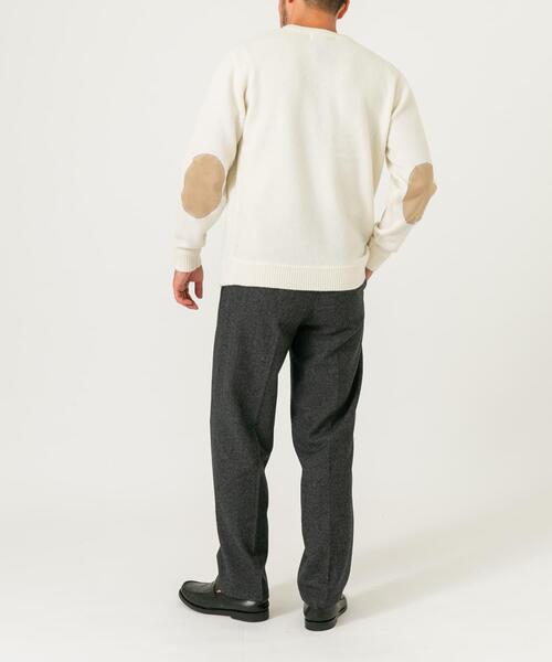URBAN RESEARCH ROSSO MEN(アーバンリサーチロッソメン)の「『XLサイズあり』ハミルトンラムズウールエルボーパッチニット(ニット/セーター・メンズ・ネイビー/ブルー/ベージュ系その他/ベージュ/ブラック/チャコールグレー/ホワイト・X-LARGE/LARGE/MEDIUM/SMALL)」の19枚目の写真