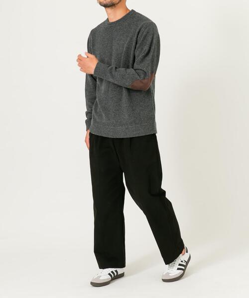 URBAN RESEARCH ROSSO MEN(アーバンリサーチロッソメン)の「『XLサイズあり』ハミルトンラムズウールエルボーパッチニット(ニット/セーター・メンズ・ネイビー/ブルー/ベージュ系その他/ベージュ/ブラック/チャコールグレー/ホワイト・X-LARGE/LARGE/MEDIUM/SMALL)」の11枚目の写真