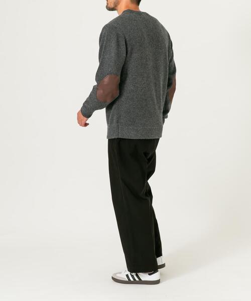 URBAN RESEARCH ROSSO MEN(アーバンリサーチロッソメン)の「『XLサイズあり』ハミルトンラムズウールエルボーパッチニット(ニット/セーター・メンズ・ネイビー/ブルー/ベージュ系その他/ベージュ/ブラック/チャコールグレー/ホワイト・X-LARGE/LARGE/MEDIUM/SMALL)」の10枚目の写真