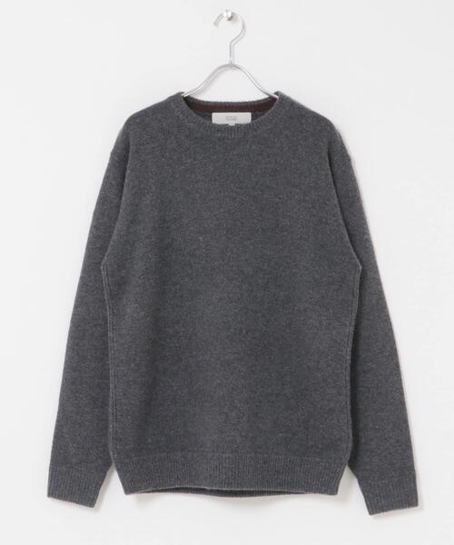 URBAN RESEARCH ROSSO MEN(アーバンリサーチロッソメン)の「『XLサイズあり』ハミルトンラムズウールエルボーパッチニット(ニット/セーター・メンズ・ネイビー/ブルー/ベージュ系その他/ベージュ/ブラック/チャコールグレー/ホワイト・X-LARGE/LARGE/MEDIUM/SMALL)」の9枚目の写真