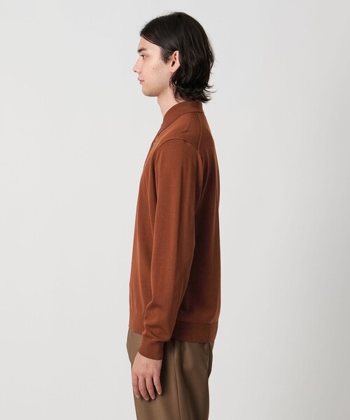 UNITED ARROWS(ユナイテッドアローズ)の「ウール ハイゲージ ニットポロシャツ(ポロシャツ・メンズ・ダークオレンジ/グレー系/ネイビー・M/S/XL/L)」の20枚目の写真