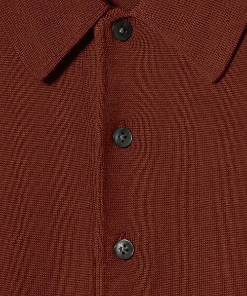 UNITED ARROWS(ユナイテッドアローズ)の「ウール ハイゲージ ニットポロシャツ(ポロシャツ・メンズ・ダークオレンジ/グレー系/ネイビー・M/S/XL/L)」の10枚目の写真