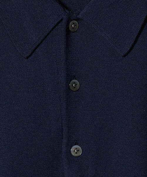 UNITED ARROWS(ユナイテッドアローズ)の「ウール ハイゲージ ニットポロシャツ(ポロシャツ・メンズ・ダークオレンジ/グレー系/ネイビー・M/S/XL/L)」の6枚目の写真